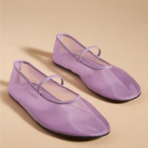 Jeffrey Campbell Swan-Lake Mesh Flats sz 9.5